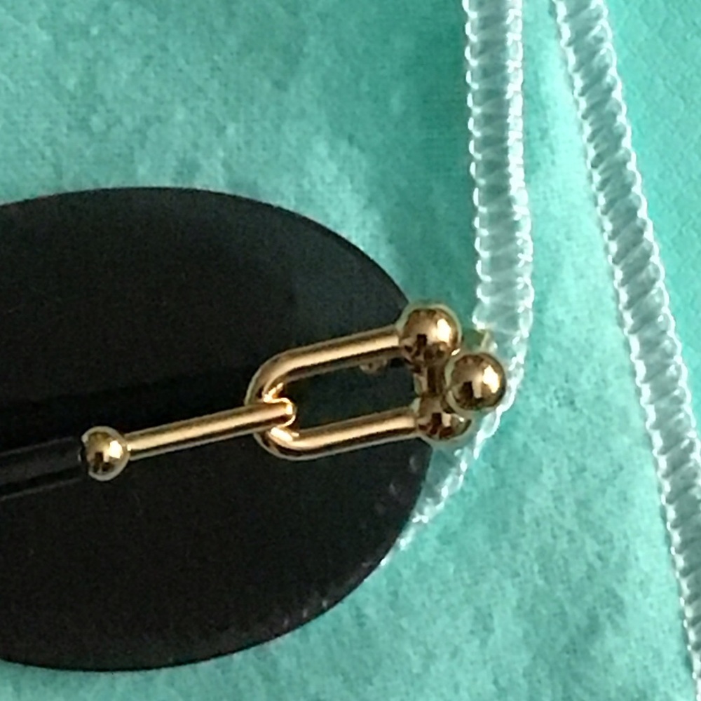 Tiffany & Co. Black Sunglasses with Gold Accents - Picture 9 of 9